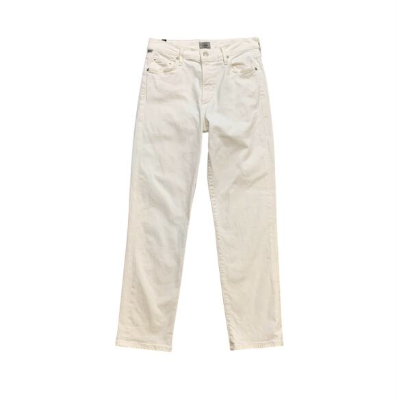 Citizens Of Humanity Jeans Women 27 White Cara High Rise Cigarette Ankle Stretch - Picture 1 of 12